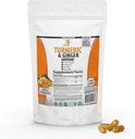 Curcumina Turmérica con Ginger, BioPerine Black Pepper, 95% Curcuminoides, 95% Curcuminoides Estándarizados " Bioperina para la absorción de potencia " , Suplemento Tumérico, Hecho en EE.UU. - 100 cápsulas vegetales