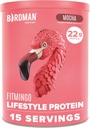 BIRDMAN Fitmingo Vegan Protein Powder con Inositol, Colagen Boosters, Acido Hialurónico y Vitaminas ANTE Bajo Carb, Dairy Free, Baja Calorie Ø 23g Planta Basada Blueberry Protein Polvo con Myo-Inositol