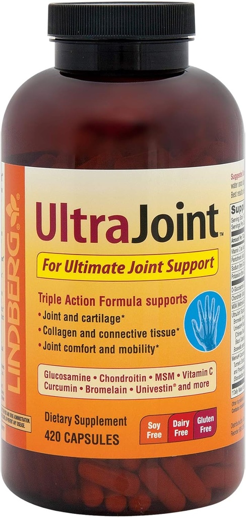 Ultra Joint Supplement  420 Capsules ← Triple Action Formula ← Non GMO, Gluten Free Silencio Por Lindberg