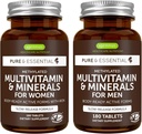 Multivitamínico de mujeres metiladas + Multivitamina Bundle de hombres, MTHFR Suplemento con Active B-Vitamins, Clean Label & Vegan, 180 Tablets, por Igennus