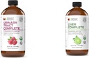 Productos naturales completos Urinary Tract Complete 12oz &amp; Liver Complete 16oz Bundle