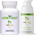 NutriGout Uric Acid Supplement and Extra Strength Joint Discomfort Relief Topical Cream