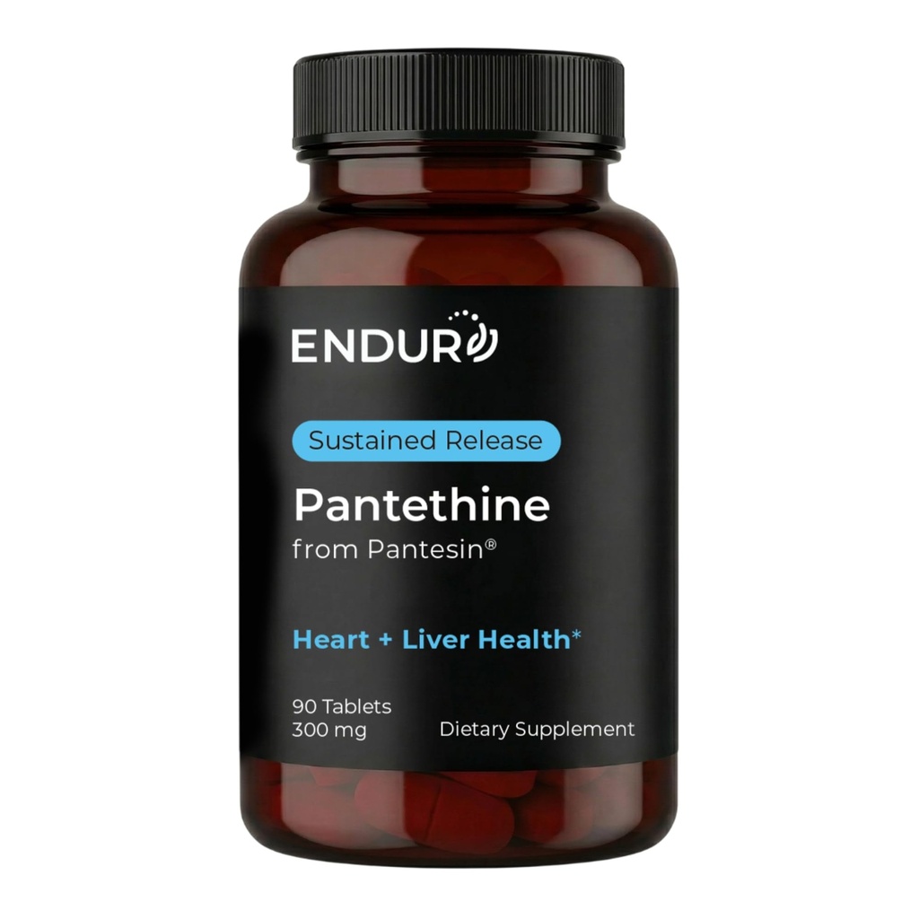 Pantetina de endur de Pantesin, Función del hígado " Suplemento de equilibrio saludable del colesterol, Fórmula de liberación sostenida, libre de gluten, 300 mg (90 Tablas)