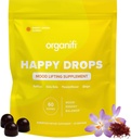 Organifi Happy Drops - Daily Superfood Happy Gummies for Adults - Mood Support Supplement for Balance, Bliss, Energy and Take The Edge Off - Sweet Lemon Flavor - 60 Gummies