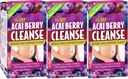 Nutrición aplicada 14 días Acai Berry Cleanse - 56 Tablets, Pack of 3 - Weight-Loss Support Flush + Milk Thistle - 84 Total Servings