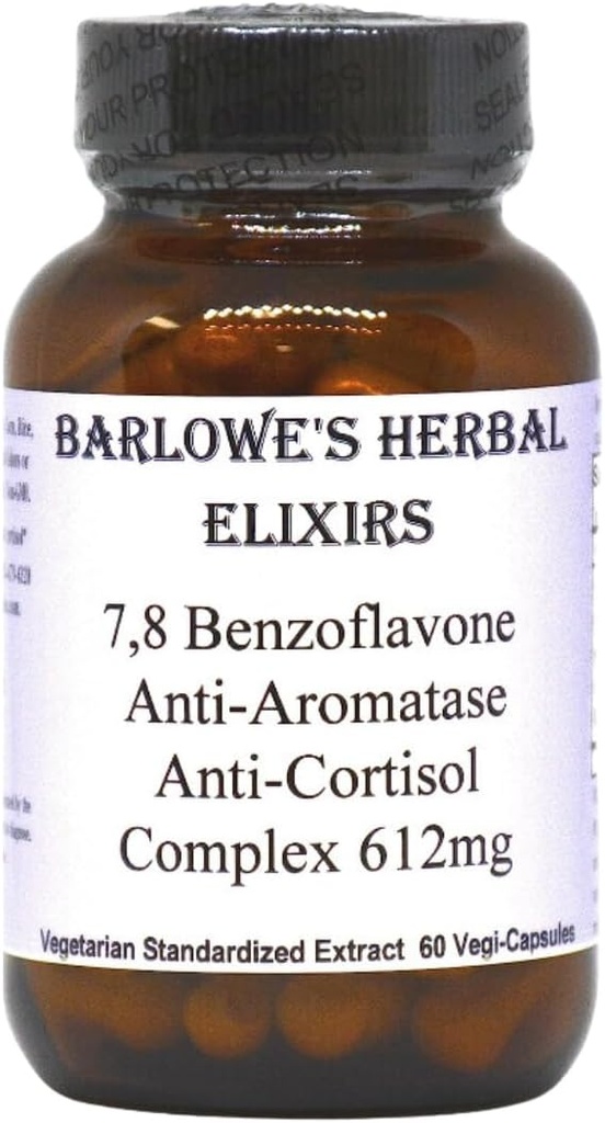 7,8 Benzoflavone ← 612mg Per Capsule ← 60 Veggie Capsules ← Anti Aromatase Anti Cortisol ← Equilibrio hormonal, Función cognitiva, & Heart Health Support ¦ Glass Bottle ← Stearate-Free