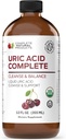 Complete Natural Uric Acid Complete - Suplemento líquido para apoyar Uric Acid Cleanse, Kidney Health &amp; Blood Circulation con Apple Sider Vinegar, Tart Cherry, Beet Root, Lemon, Cinnamon - 12oz