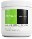 DAVINCI Laboratorios Cal-Mag Citrate Powder - Soportes Bone Health* - Suplemento dietético con vitamina D2, Magnesio &amp; Calcio - Vegetariano - Sin gluten - 30 Actuaciones