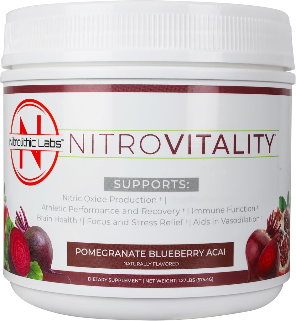 Nitric Oxide Drink Powder - Premium Beet Root Powder - Nitric Oxide Supplement Powder for Hombres &amp; Mujeres - 60 Servings