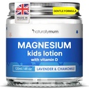 NaturalmenteMum Kids Magnesium Bedtime Lotion with Vitamin D ← Apoyo para el sueño, el corazón, el hueso, el nervio, el Gut y el musculo de la salud ¦ Alternative to Melatonin ← Lavender & Chamomile 4.2 fl oz