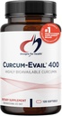 Designs for Health Curcum-Evail 400 - Bioavailable Turmeric Curcumin Supplements - Evail Emulsification Technology - Curcumin C3 Complex with Turmeric Oil + Vitamin E, Non-GMO (120 Softgels)