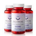 Relumins L-Glutathione Supplement Complex –Wellness Gift for Mom - World’s Most Advanced Reduced Glutathione 1000mg with Alpha Lipoic Acid for Smoother & Brighter Skin, Made in USA – 60 Caps x 3 Bots