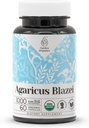 Agaricus Blazei USDA Organic 60 Capsules ← Suplemento Natural de Alta Potencia Silencio Certified Organic Vegetarian Capsules and Organic Agaricus Blazei (Agaricus blazei murill) Dried Mushroom (60 cápsulas)