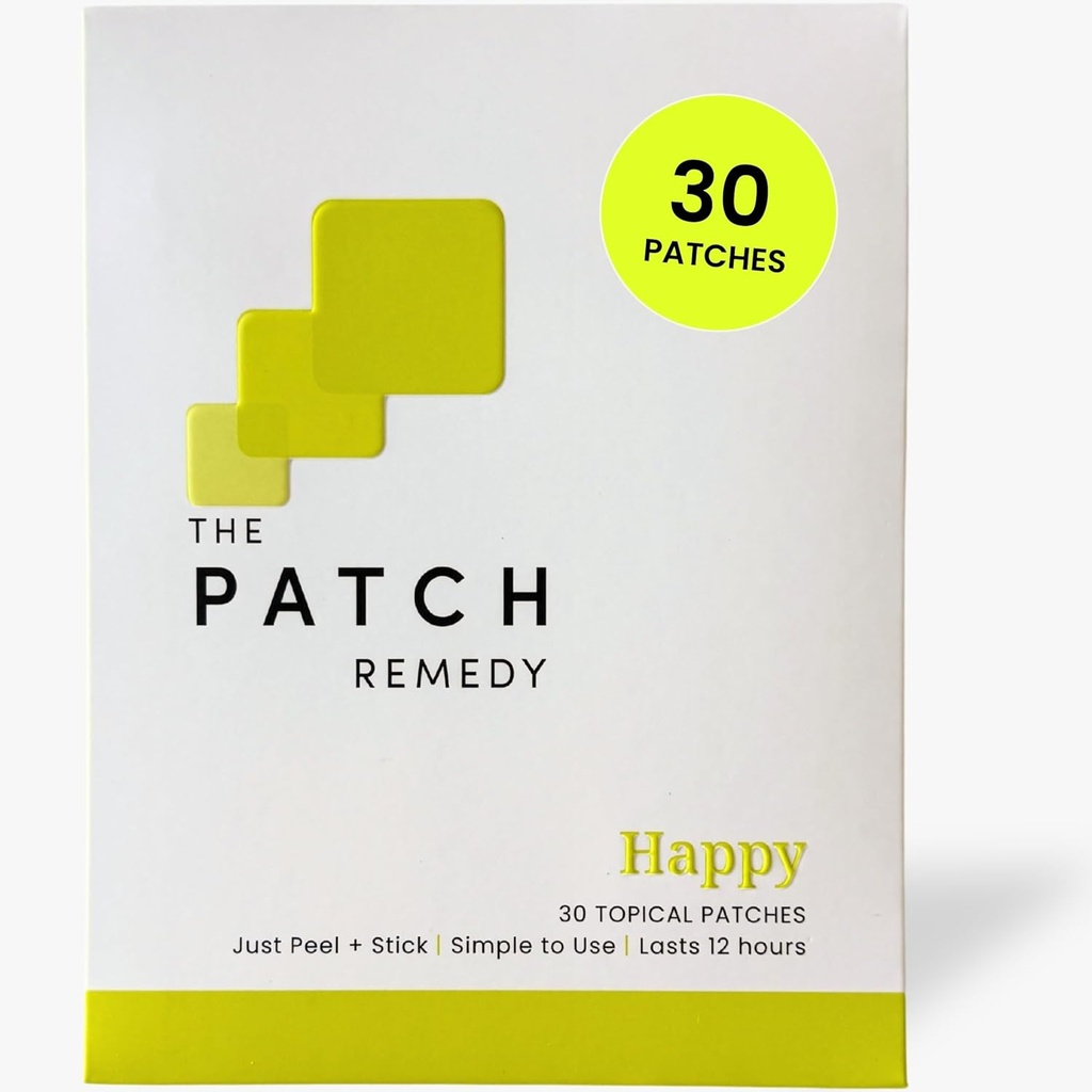 The Patch Remedy Happy Patch ← 5-HTP, L-Theanine, Rhodiola, Inositol, B6, Vitamina D3 ← 30 Patches