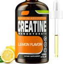Creatine Monohydrate, Liquid Creatine for Muscle Mass, Strength, Glute, Booty & Endurance - Creatine for Women and Men with Hydrolyzed Collagen & Trehalose - 120 ml Creatine HCl (Lemon Flavor)