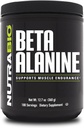 NutraBio Beta Alanine Pre-Workout Suplemento - Beta Alanine Powder- 360g Powder