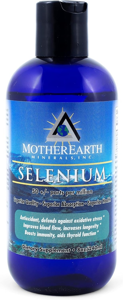 Madre Tierra Minerales - Selenio - promueve el crecimiento normal del cuerpo, apoya la fertilidad, estimula la elasticidad del tejido, el antioxidante potencial - 8 onza 96 Servimientos