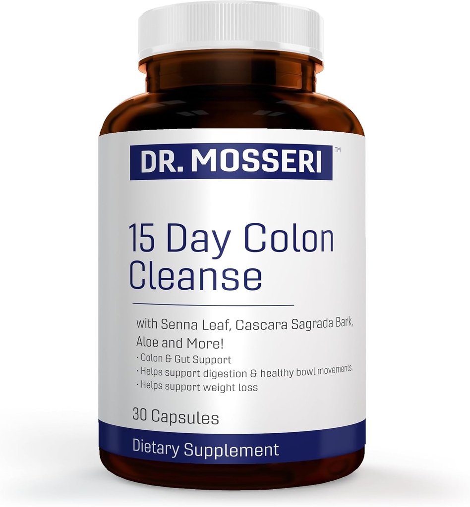 15-Day Colon Cleanse & Detox for Weight Loss, Gut Health, Digestion & Bowel Support – Alivia el estreñimiento, Bloating & Supports Metabolism – con Senna Leaf, Aloe & Psyllium Husk.