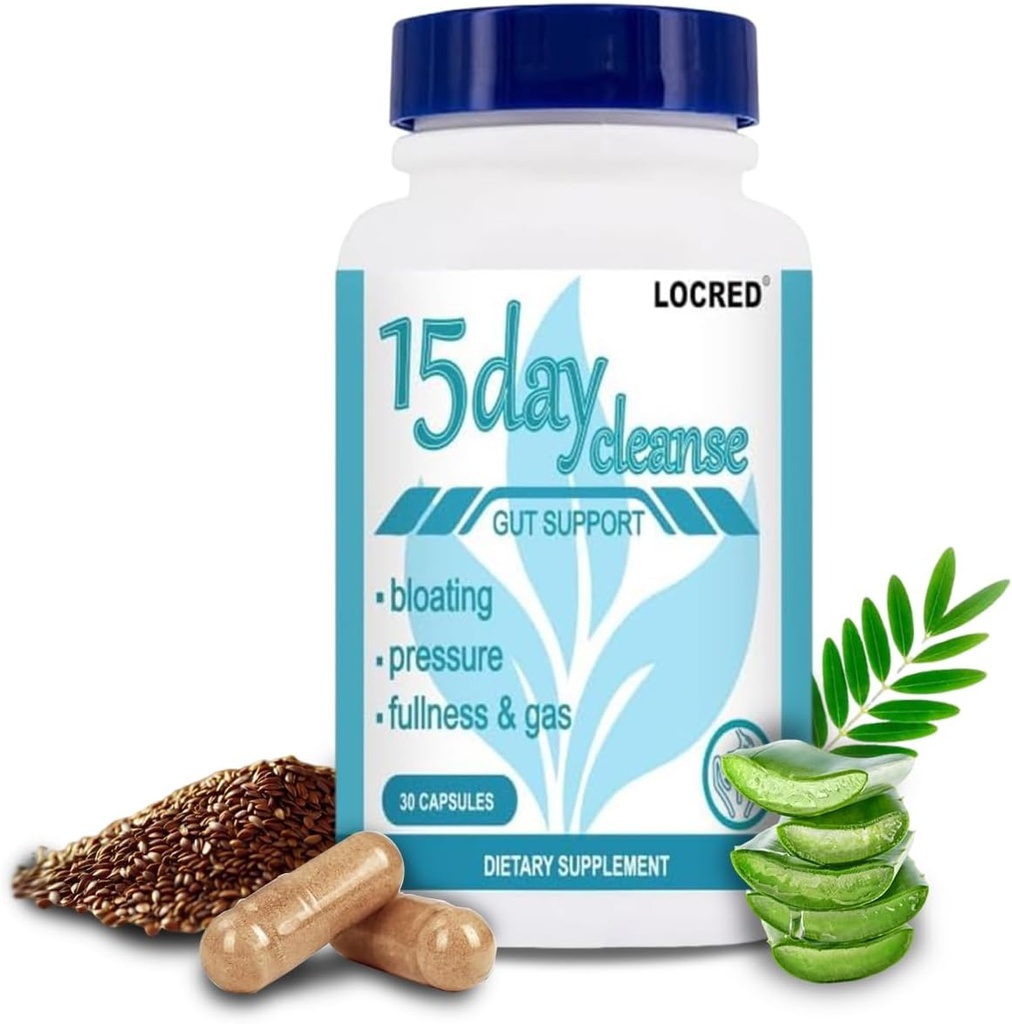 15 Day Cleanse Capsule,Colon Cleanse Detox y Gut Health for Women &amp; Men,con Senna, Cascara Sagrada &amp; Psyllium Husk,30 cápsulas