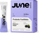 Equilibrio + Alivio ¦ Fast Melt Pre + Probiótico para Mood & Stress - BlackBerry Flavor, 30 Powder Sachets