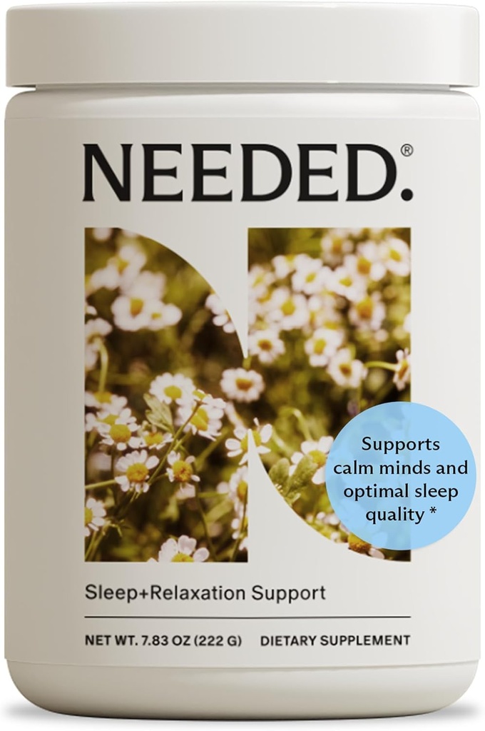 Necesitado. Apoyo para el sueño y la relajación - Chamomile Powder para la relajación y la pólvora de magnesio para el soporte para el sueño, seguro y eficaz Nutrientes " Botánico Blend for Calm Sleep Supplement - 30-Day Supply