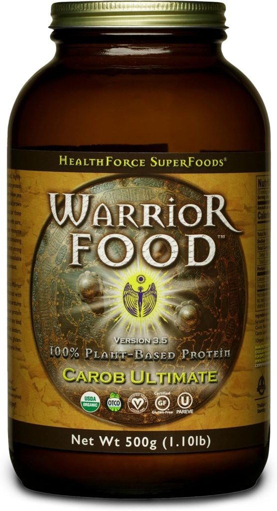 SUPERFOODS DE LA HABITACIÓN Warrior Food Protien Powder - Carob Flavor - 500 gr