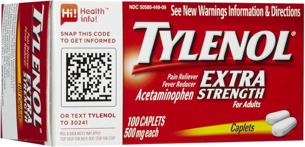 Tylenol Extra Strength Doin Reliever &amp; Fever Reducer Caplets-100 Count