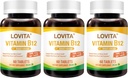 Lovita Vitamina B12 1000 mcg (B12 Vitaminas como Cyanocobalamin), Timed Release B12, Vegan-Friendly, Supports Nervous System, 60 Tabletas Vegetarianas (2 Month Supply) (Pack of 3)