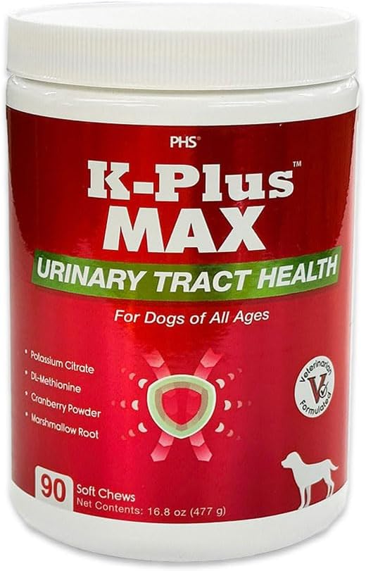 Urinary Tract Health Soft Chews for Dogs – Cranberry + DL-Methionine + Potassium Citrate – Soporta la vejiga & Kidney, pH Balance, UTI &amp; Bladder Stone Prevention – Made in USA - 90 Easy-to-Feed Chews