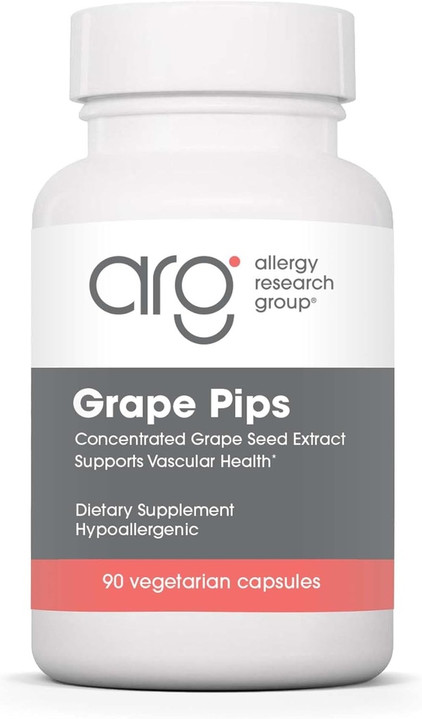 Grupo de Investigación de Alergia Píldoras - Extracto de semillas de uva, Proanthocyanidins, Polyphenols, Suplemento Herbal, Orgánico, 300 mg Cápsulas - 90 Conde