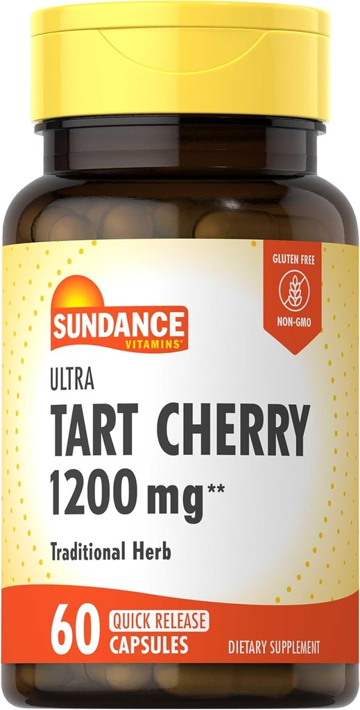 Sundance Tart Cherry Capsules 1200mg ← 60 Cuenta  sometida Tradicional Herb