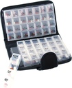 Smart Essentials 14 días Pill &amp; Vitamin Organizer 2 semanas AM/PM 4 Doses a Day Travel Case Handy & Portable, Black, GM8283