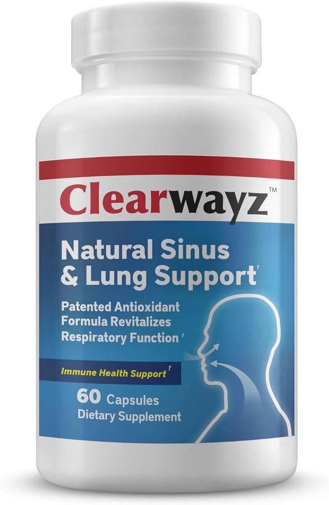 Terapéutica Fisicia CLEARWAYZ Alergias, Alergia Estacional y Asma Apoyo, Sinus, Salud Pulmona e Inmune, Salud Nasal, Mejorar las vías respiratorias, Bienestar Bronchial