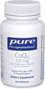 Encapsulaciones puras CoQ10 120 mg - Coenzima Q10 Suplemento para la salud cardíaca, energía, antioxidantes, salud cerebral y memoria - salud celular, cognición " soporte cardiovascular* - 60 cápsulas