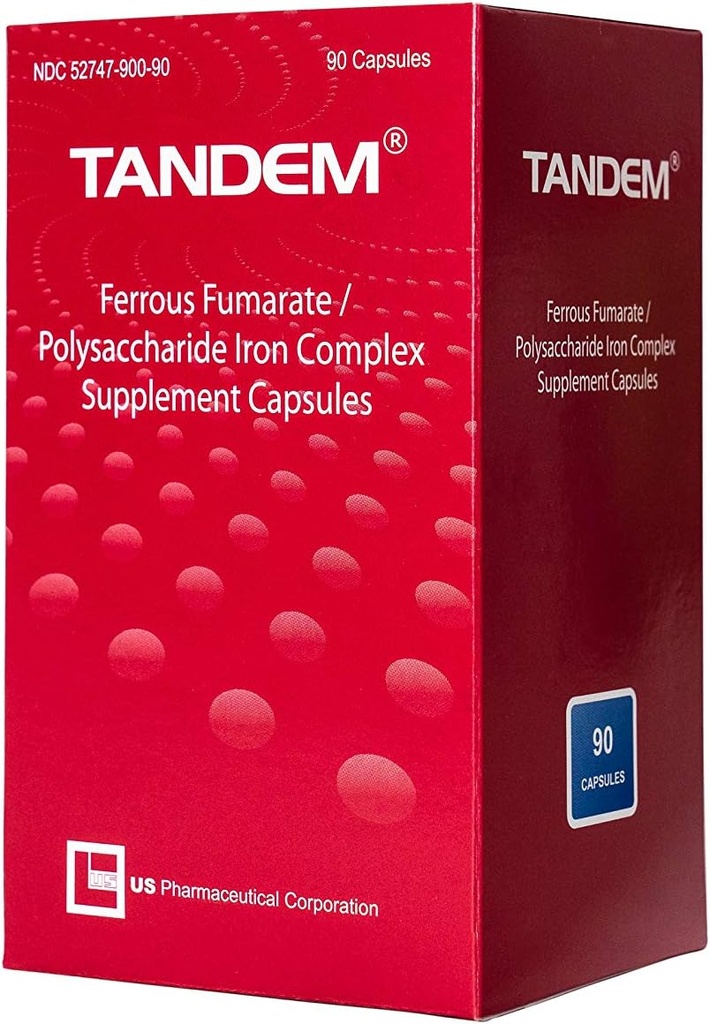 Tandem- 106 mg Elemental Iron- Fácil de Tragar-High Tolerability -Odorless &amp; Tasteless