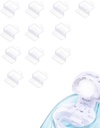 12 PCS Silicone Pods Rellena Accesorios para Navage Nasal Care, Guardar Sal para una operación fácil (White)
