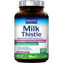 Vitality innato 50:1 Suplemento de esteto de leche orgánica, 15000mg Equivalente (300mg Extracto), 80% Silymarin Flavonoids, Salud del hígado, Detox &amp; Cleansing, Made in USA, Non-GMO, 120 Veggie Capsules