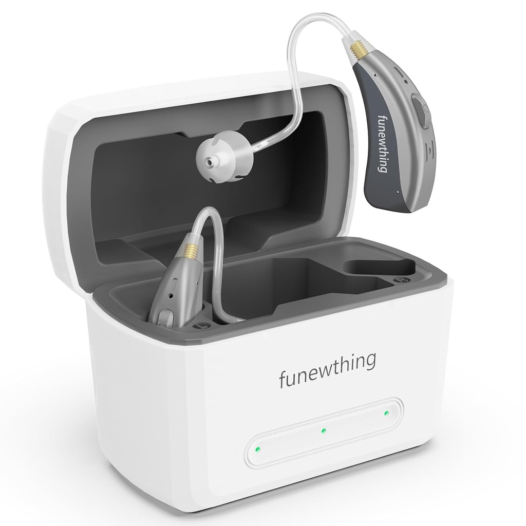 Ayudas auditivas para personas mayores recargables con cancelación de ruido, 16 canales Digital OTC PSAP Personal Sound Amplification Products Dispositivos para adultos con voz real
