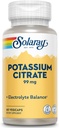 Citrato de Potasio Solaray, Equilibrio Electrolípido Saludable, Soporte de función del musculo Nerve, Vegan, 60 VegCaps