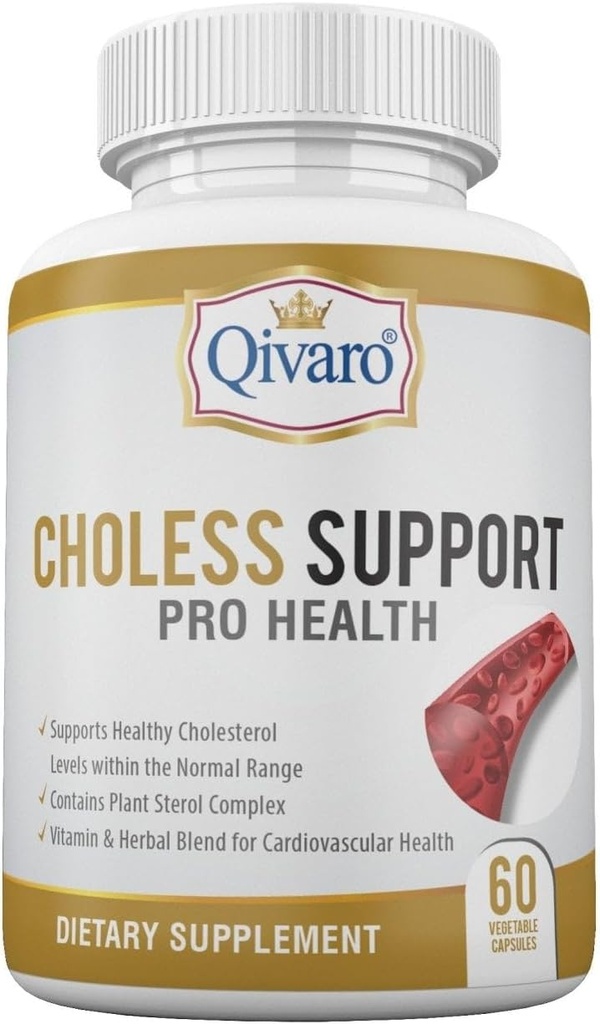 Apoyo Choless Pro Health - Cholesterol & Lipid Management – Infused with Guggul and Garlic Extract - Vegan and Non-GMO - Made in USA – 60 cápsulas