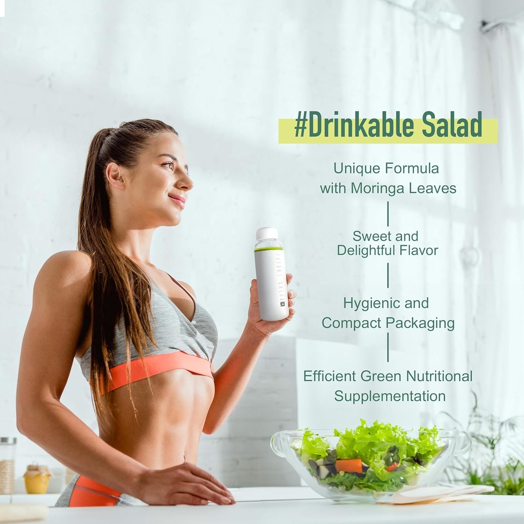 Futuro Bebida Mix Polvo, Salario Bebido, Frutas, hojas de Moringa, Verduras, 7 Packets