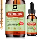 Berberine HCL Suplemento con Ceylon Cinnamon - Liposomal Berberine Phytosome Liquid Drops with Turmeric, Ceylon Cinnamon, Bitter Melon, Milk Thistle, AMPK Activator for Digestion Support