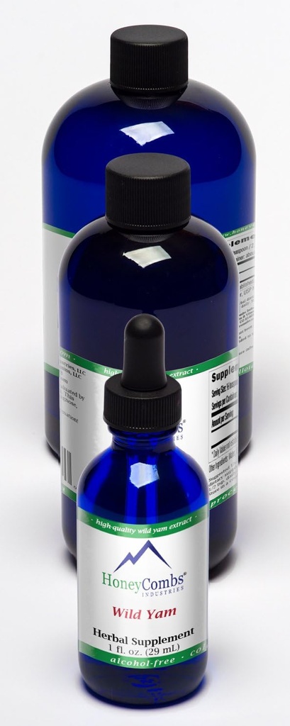 HoneyCombs Wild Yam – apoya la salud reproductiva femenina, el alivio del PMS y más – Extracto líquido libre de alcohol 8 Oz