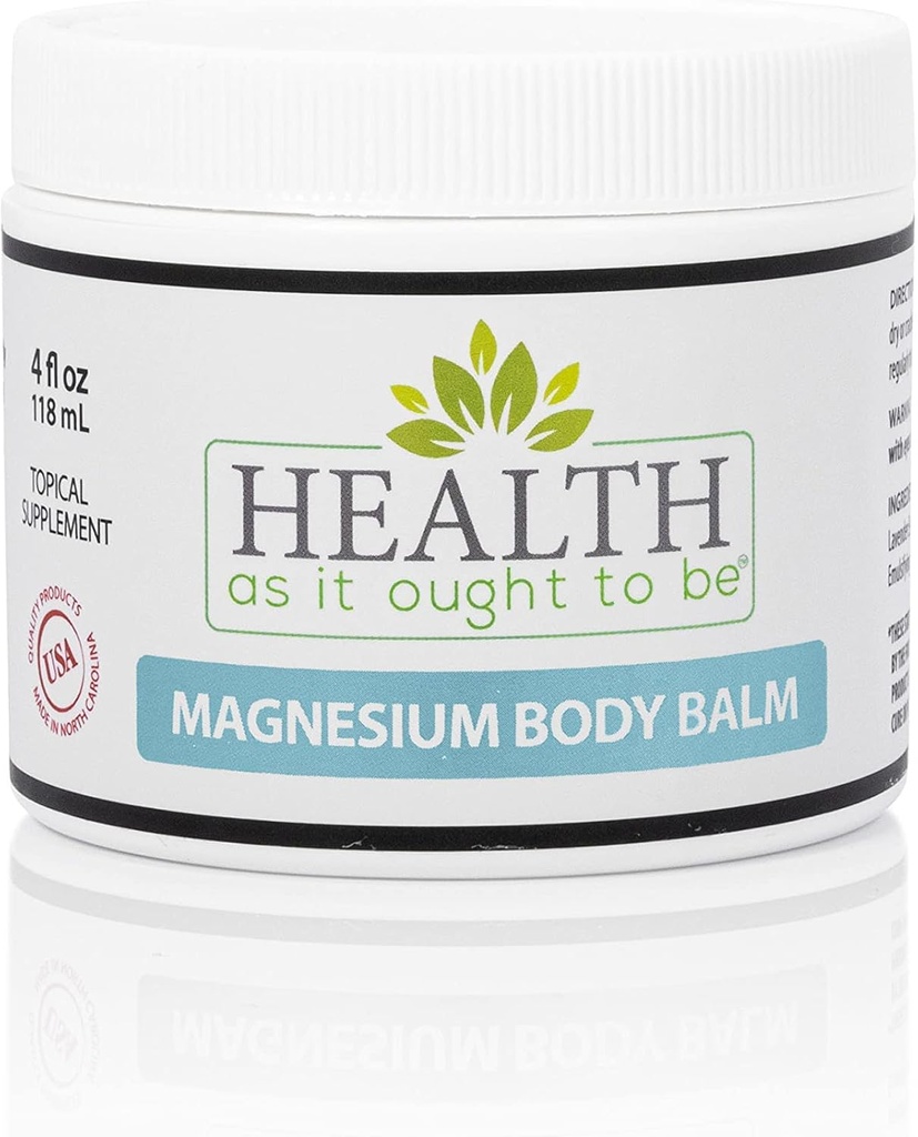 Bálsamo de cuerpo de magnesio para el alivio muscular ← Todo el cuerpo de aceite de magnesio natural Bálsamo Infundido con Arnica, Aloe Vera, Jojoba &amp; Aceite de coco TENIDO Para dolores de cabeza, calambres, > Alivio rápido del musculo