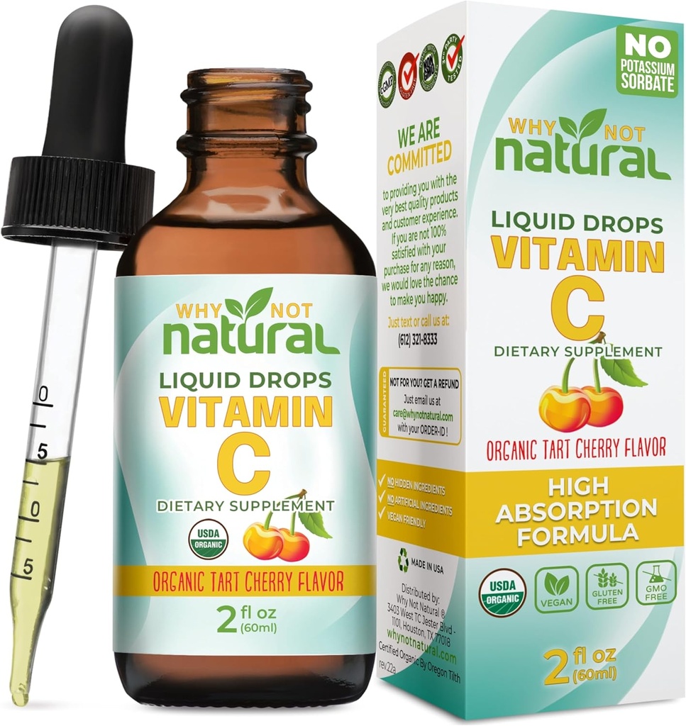 Por qué no natural orgánico líquido vitamina C gotas Suplemento