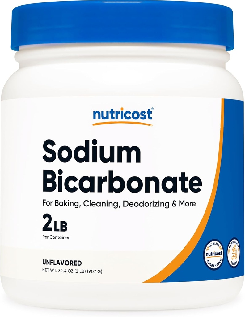 Nutricost Sodium Bicarbonate (2 LB) - 600mg Por Serving, Non-GMO, Gluten Free