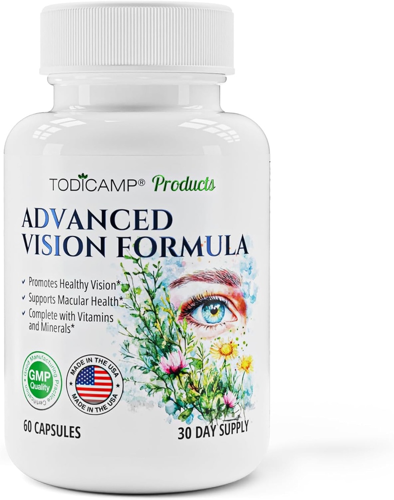 Soporte Macular Salud Ocular Vitaminas &amp; Visión Suplementos Lutein 400mg, Zeaxanthin 10mg, Eyebright Herb, Lycopene Suplemento &amp; Bilberry Suplemento para Ojos, Vitaminas Ojo para Adultos mayores