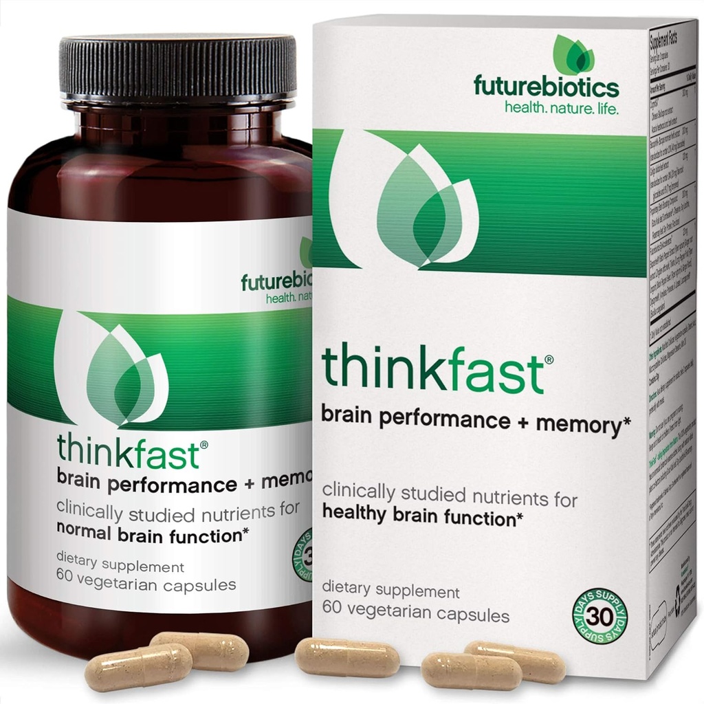 Futurebiotics ThinkFast, Brain Performance and Memory, 60 cápsulas vegetarianas