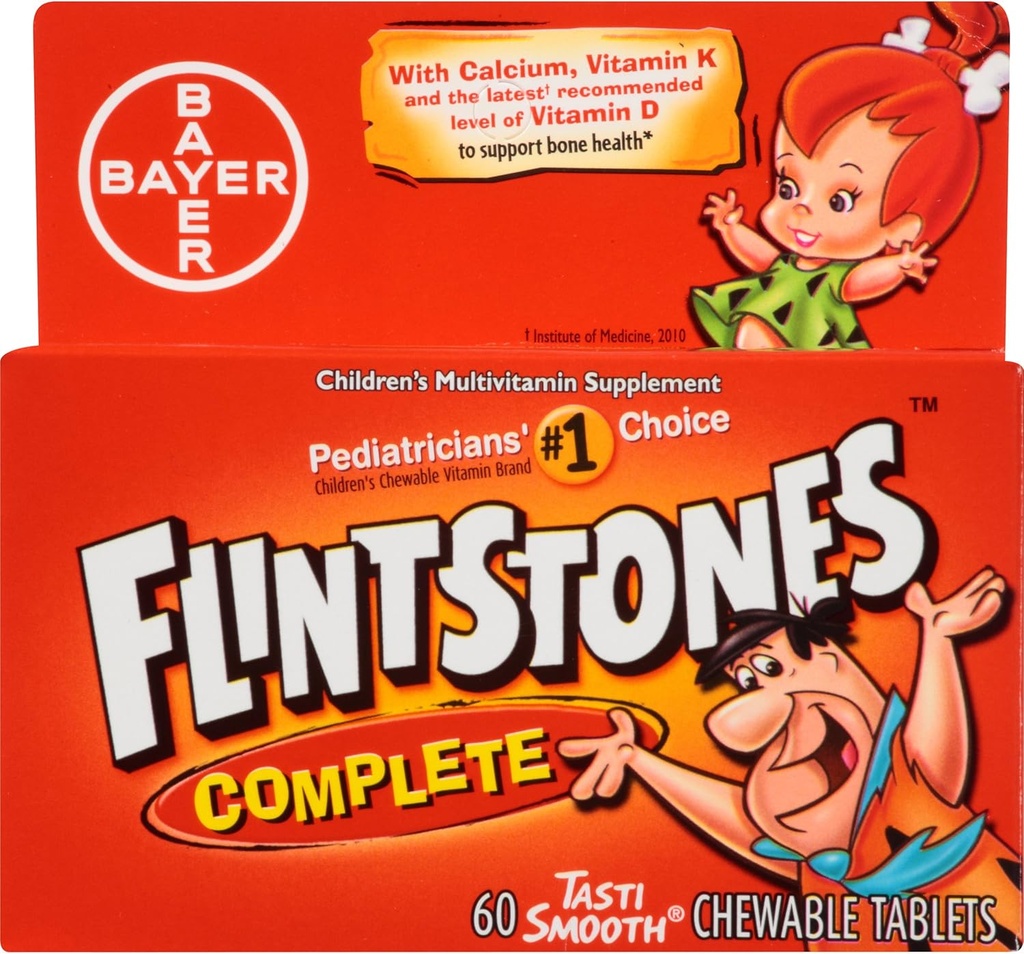 Flintstones Multivitamínico completo para niños, 60 cuenta
