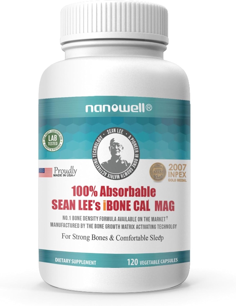IBone Cal Mag - Bone Health, Calcium &amp; Magnesium Supplement - 120 Vegetable Capsules, 30 Day Supply